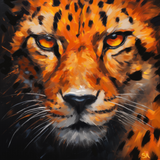 "Cheetah Gaze" ROLLED CANVAS Print