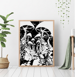 "Mushroom Forest" ROLLED CANVAS Print