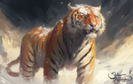 "Ancient Tiger" METAL ART Print