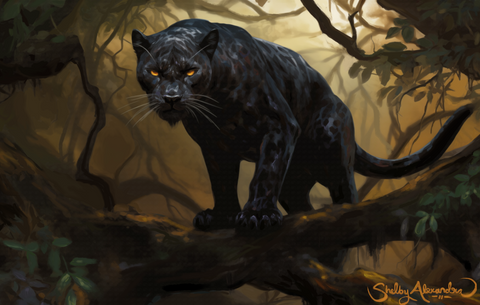"Black Panther" ROLLED CANVAS Print