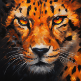 "Cheetah Gaze" METAL ART Print