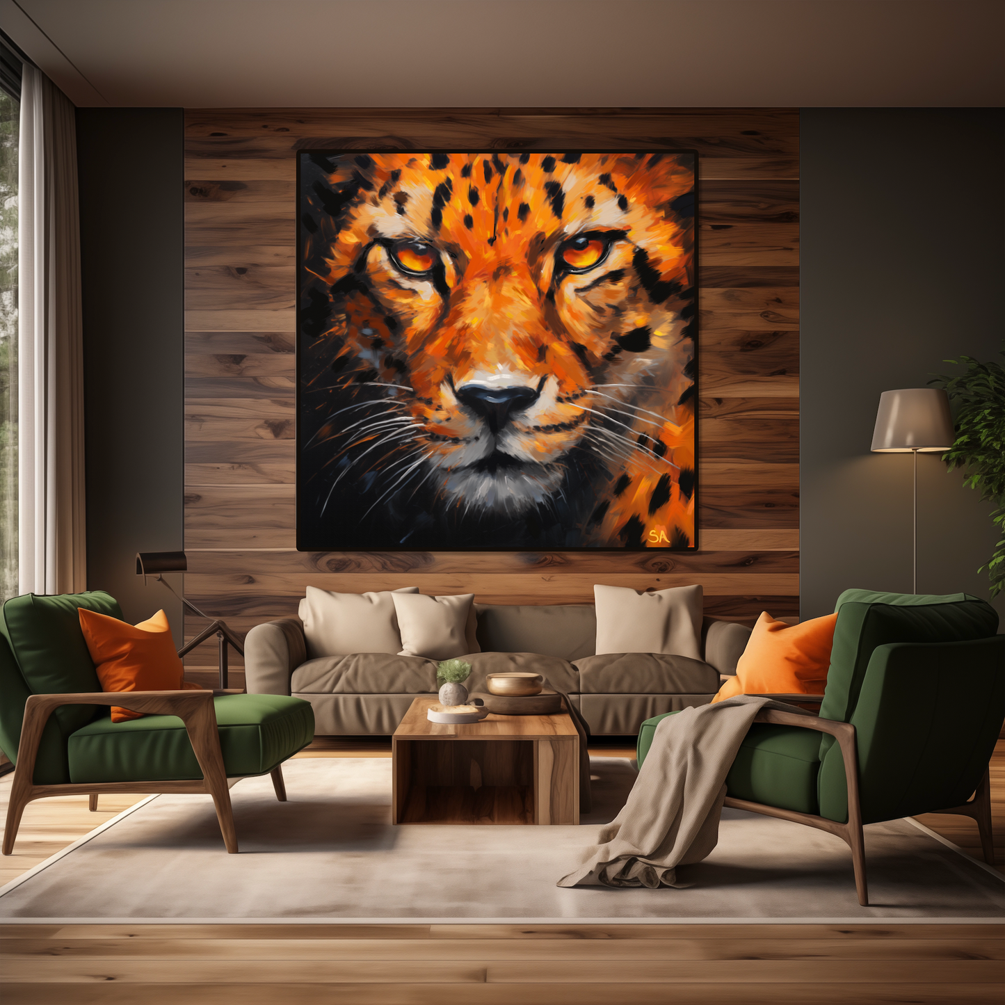 "Cheetah Gaze" METAL ART Print