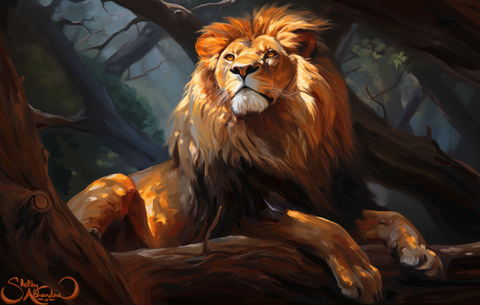 "King of the Jungle" METAL ART Print