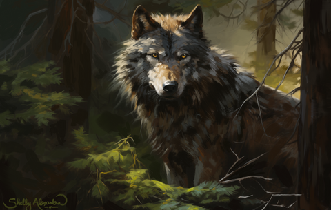 "Lone Wolf" STANDARD Print