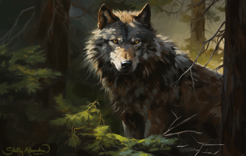 "Lone Wolf" METAL ART Print