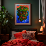 "Orange Candy Clouds" METAL ART Print