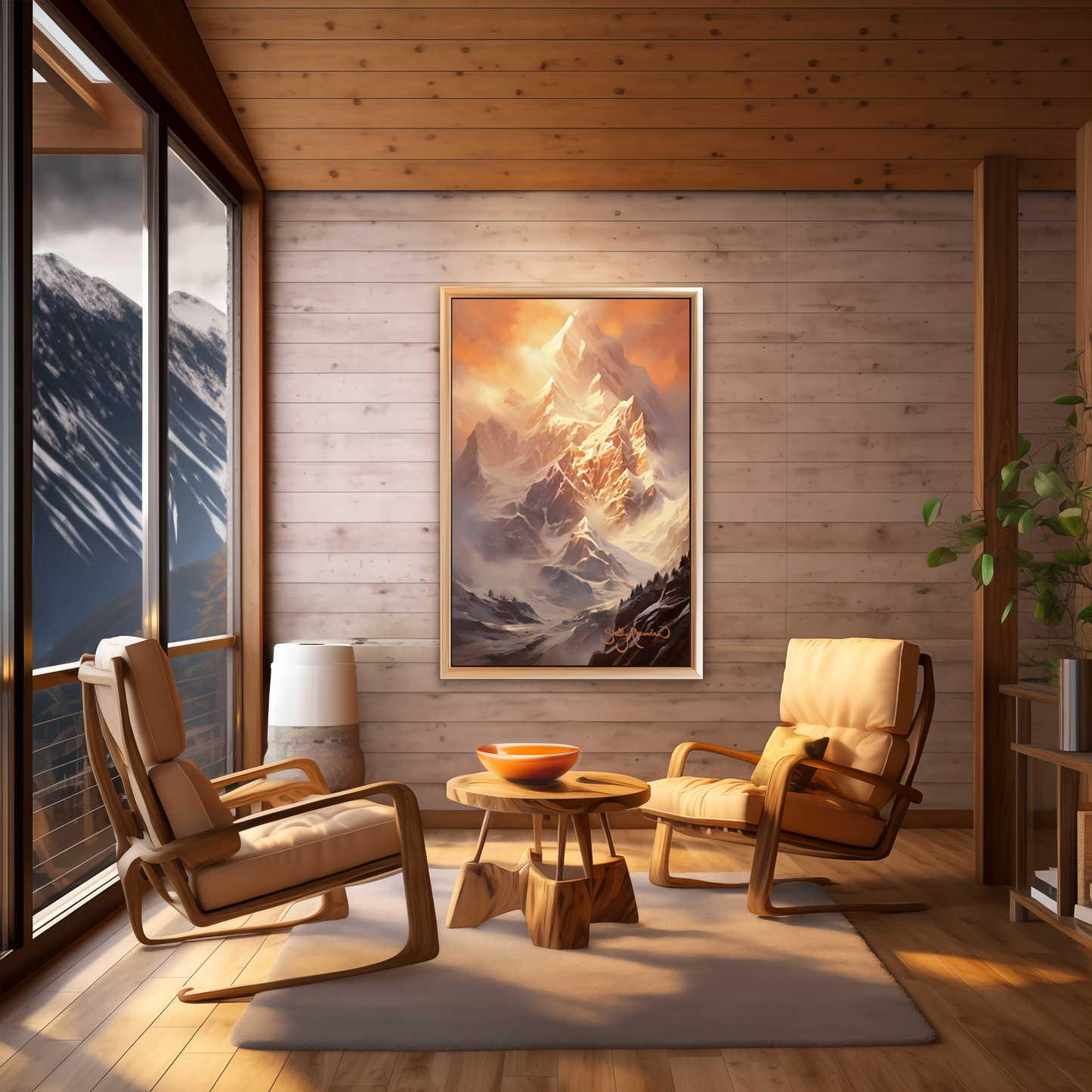 "Glowing Peak" ROLLED CANVAS Print