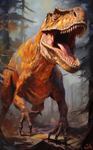 "T-Rex" ROLLED CANVAS Print