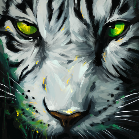 "White Tiger" METAL ART Print