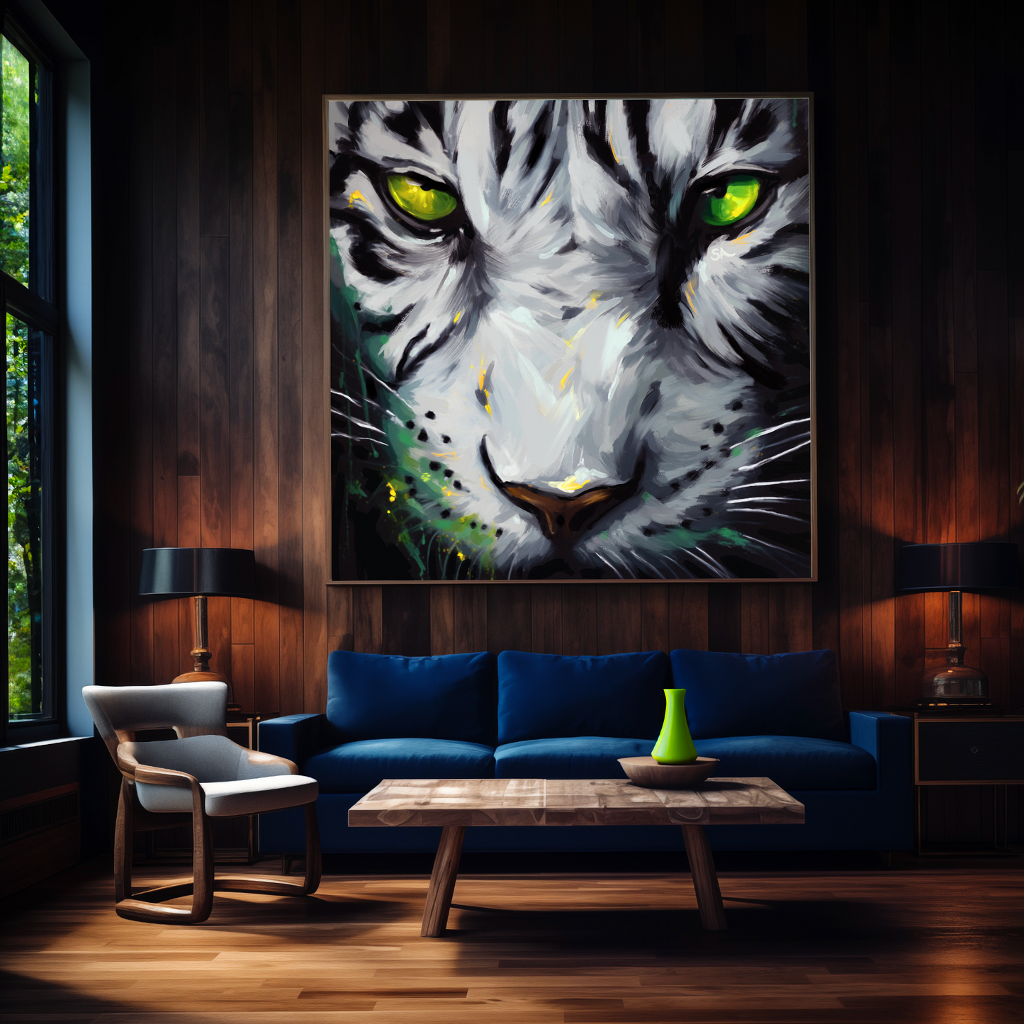 "White Tiger" METAL ART Print