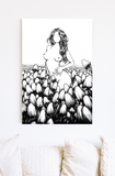 "Mushroom Girl" METAL ART Print