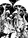"Mushroom Forest" ROLLED CANVAS Print
