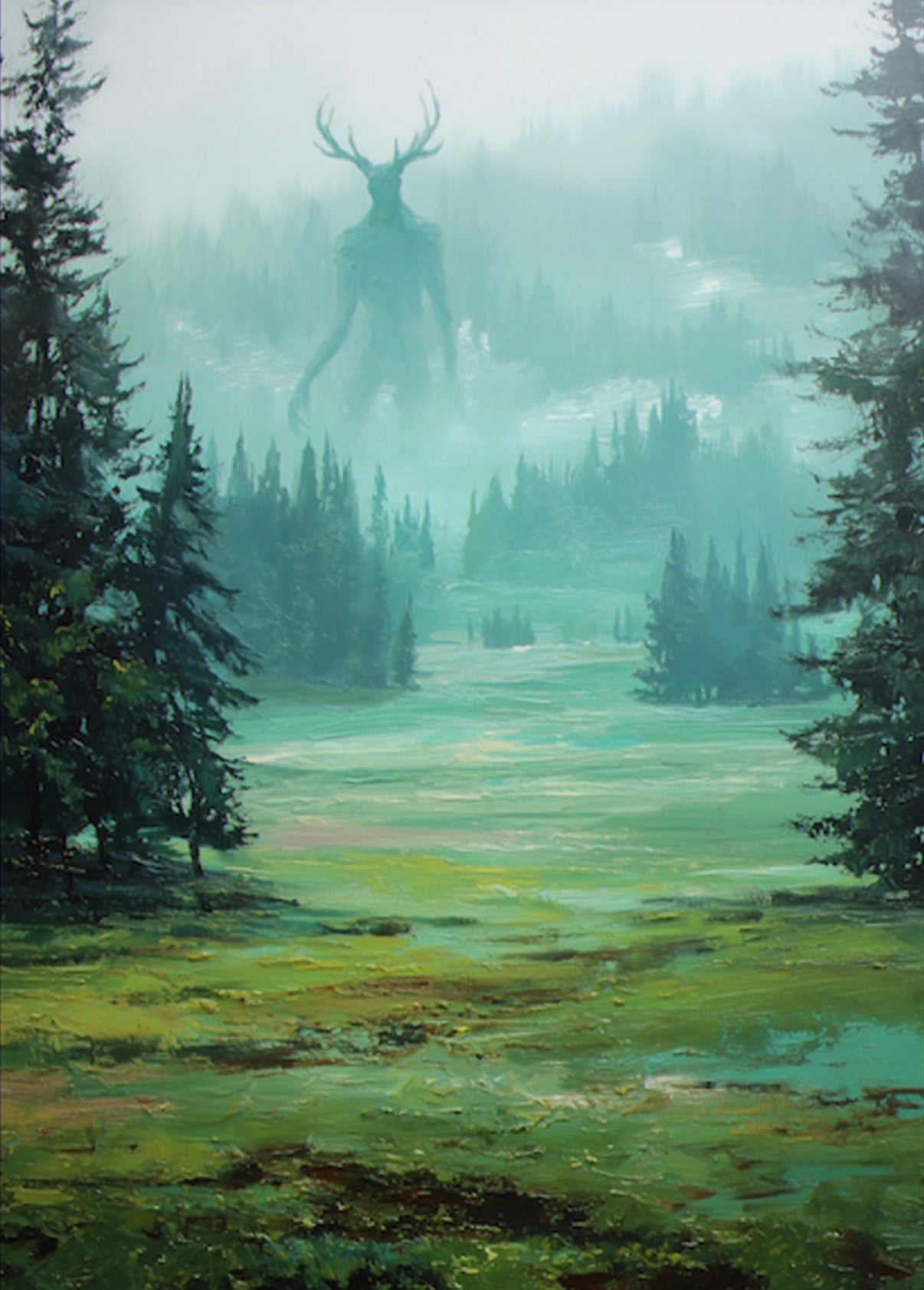 “The Old God Still Walks Here" METAL ART Print