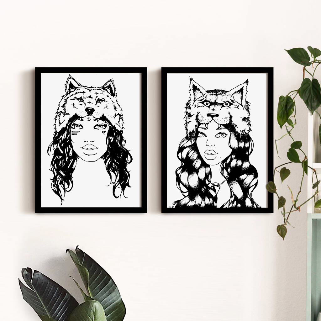 "Wolf Girl" METAL ART Print