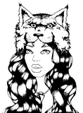 "Cougar Girl" ROLLED CANVAS Print