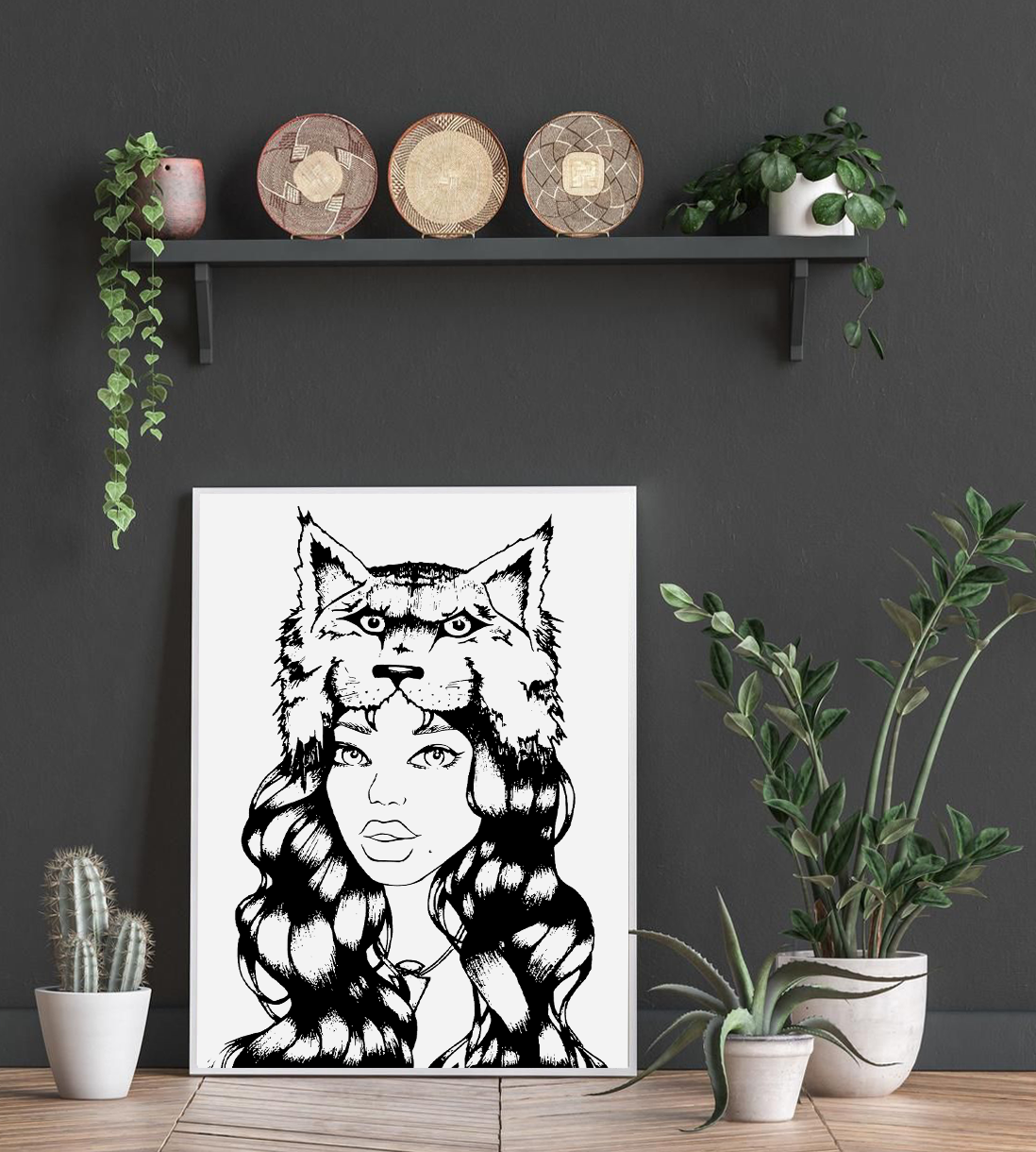 "Cougar Girl" METAL ART Print