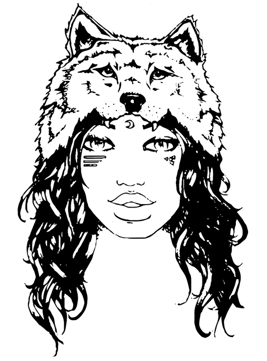 "Wolf Girl" ROLLED CANVAS Print